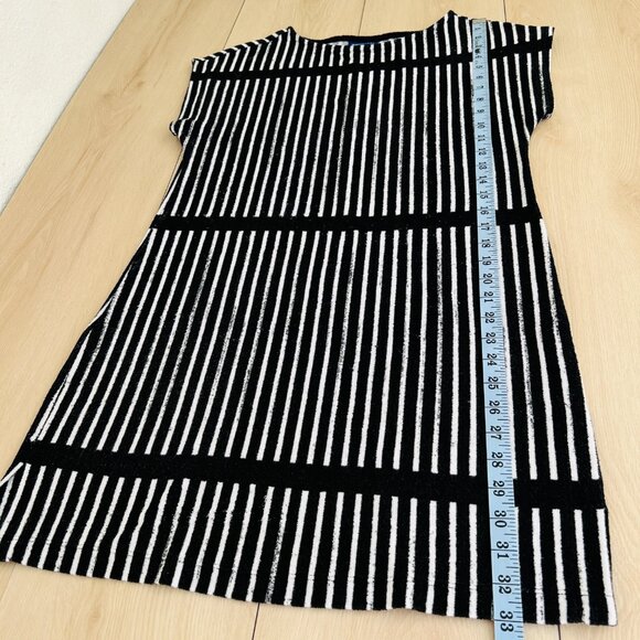 Marimekko for Target Terry Swim Cover Up Tunic Dress Black White Stripe Small - Picture 12 of 14